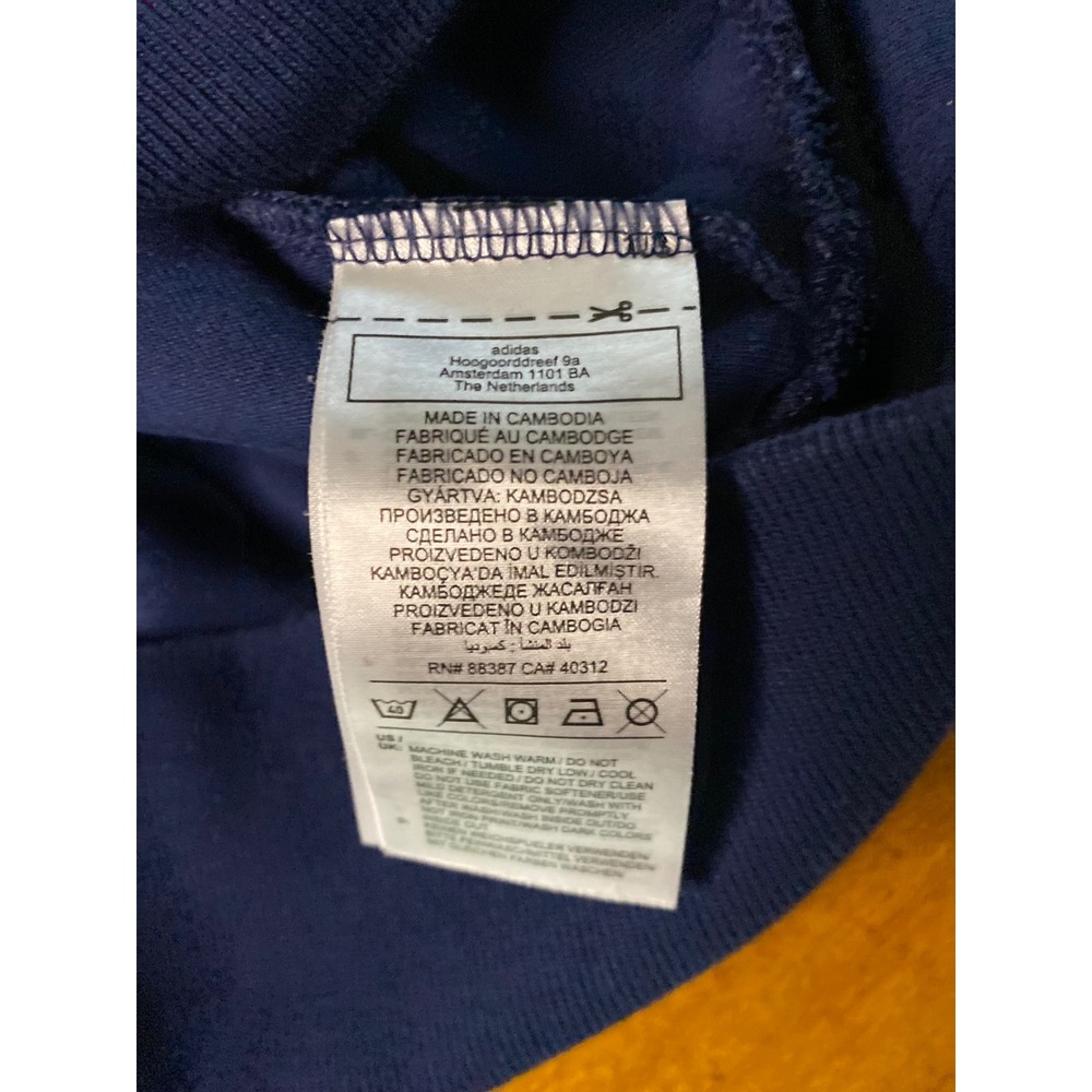 Adidas Karlie Kloss Navy Blue Cropped Sweatshirt Wide Ribbed Hem S - Picture 8 of 11